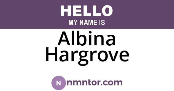 Albina Hargrove