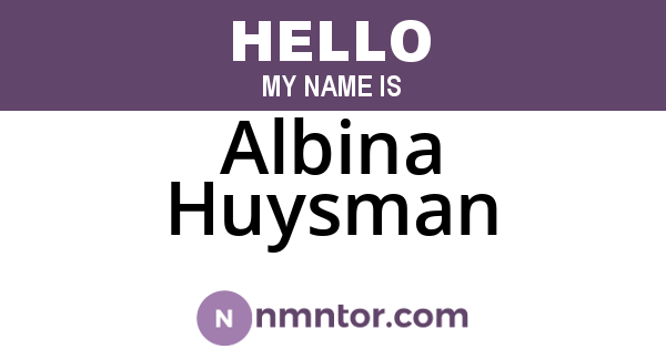 Albina Huysman