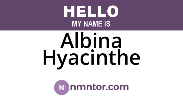 Albina Hyacinthe