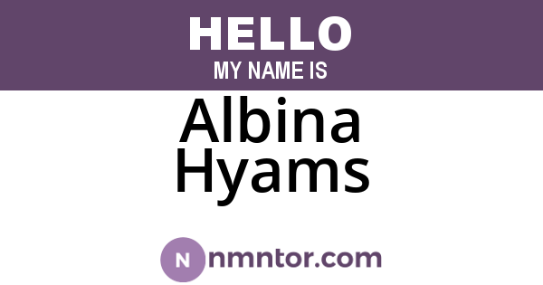 Albina Hyams