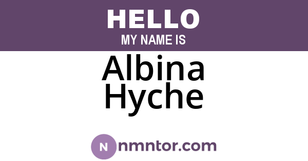 Albina Hyche