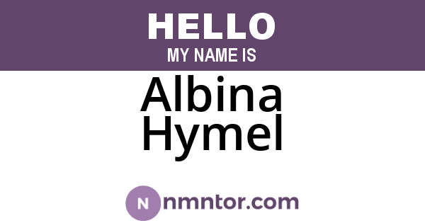 Albina Hymel