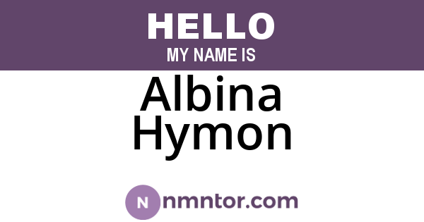 Albina Hymon