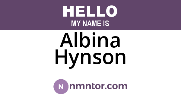 Albina Hynson
