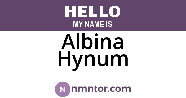 Albina Hynum