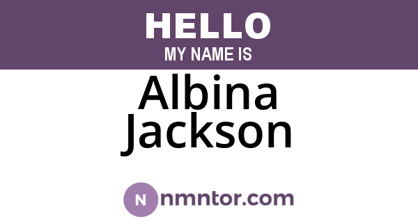 Albina Jackson