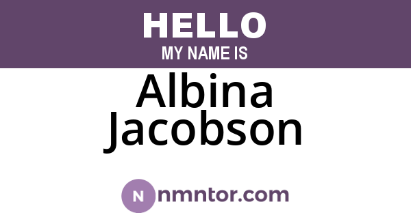 Albina Jacobson