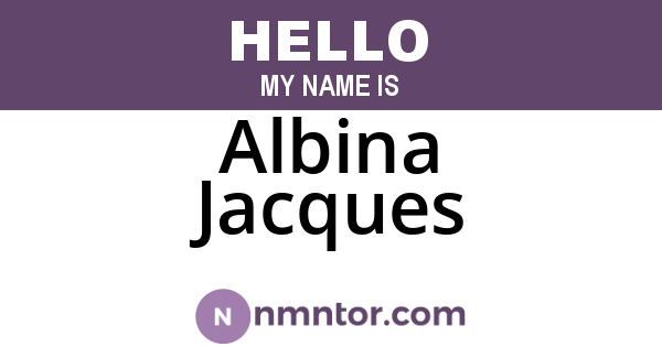 Albina Jacques