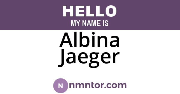 Albina Jaeger