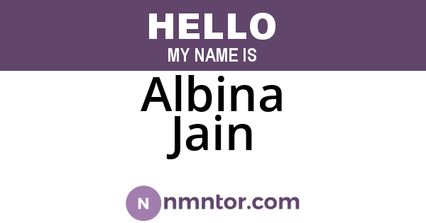 Albina Jain