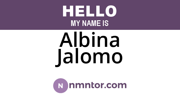 Albina Jalomo