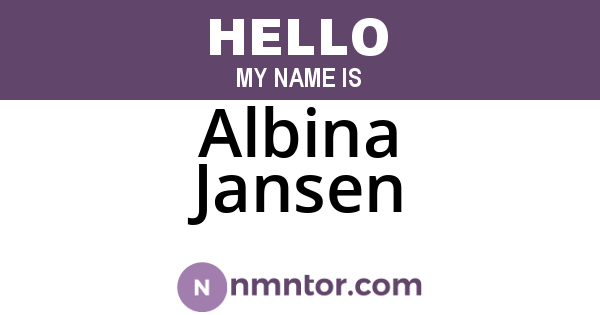 Albina Jansen
