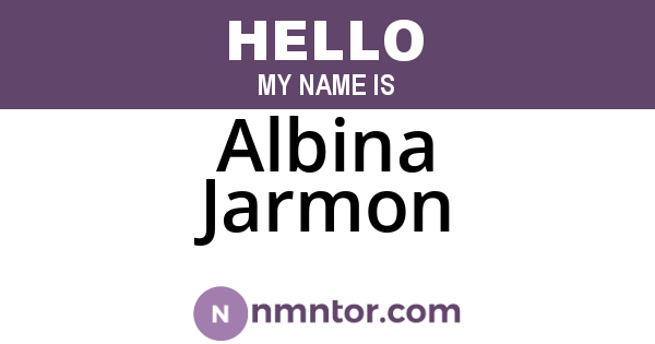 Albina Jarmon