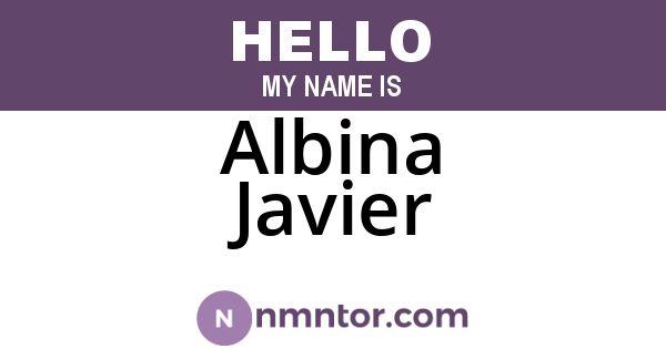 Albina Javier