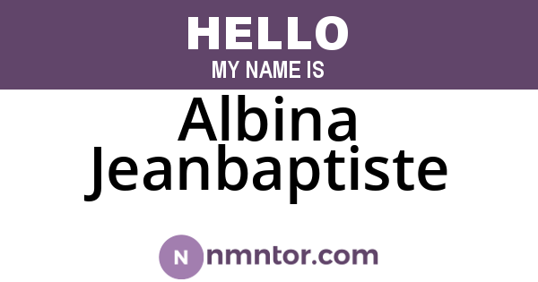 Albina Jeanbaptiste