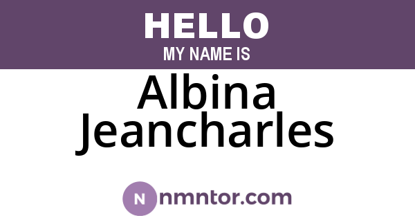 Albina Jeancharles