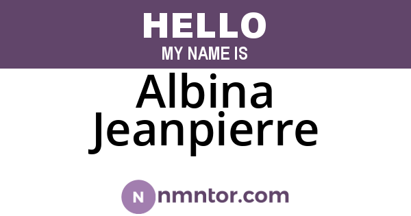Albina Jeanpierre