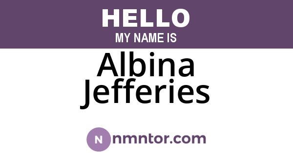 Albina Jefferies