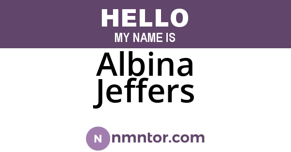 Albina Jeffers