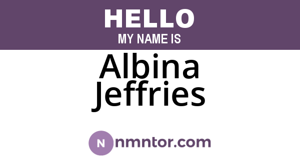 Albina Jeffries
