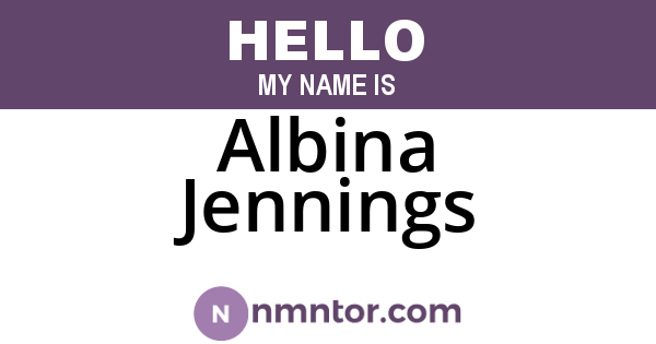 Albina Jennings