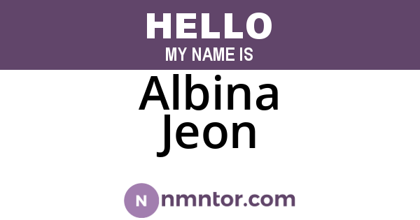 Albina Jeon