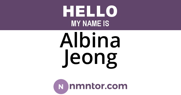 Albina Jeong