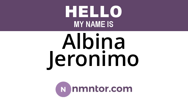 Albina Jeronimo