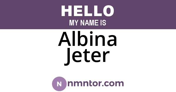 Albina Jeter