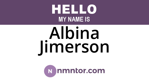 Albina Jimerson
