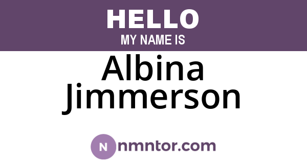 Albina Jimmerson
