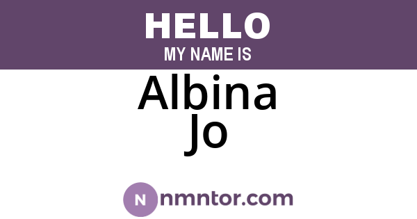 Albina Jo