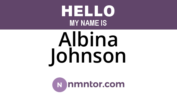 Albina Johnson