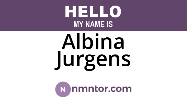 Albina Jurgens