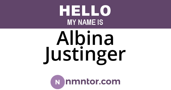 Albina Justinger