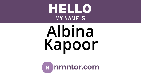 Albina Kapoor