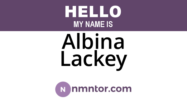 Albina Lackey