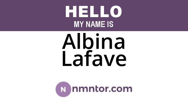 Albina Lafave