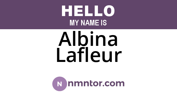 Albina Lafleur