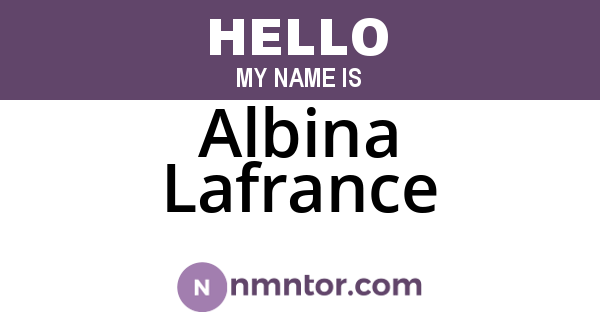Albina Lafrance