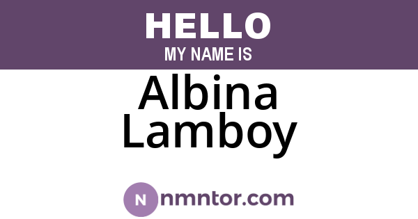 Albina Lamboy