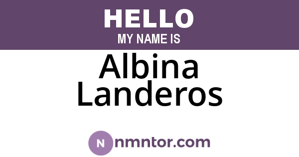 Albina Landeros