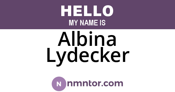 Albina Lydecker