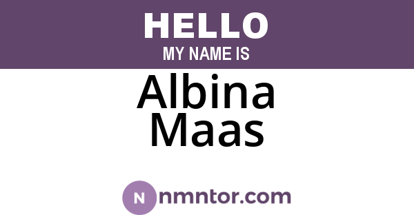 Albina Maas