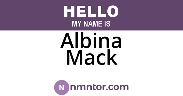 Albina Mack