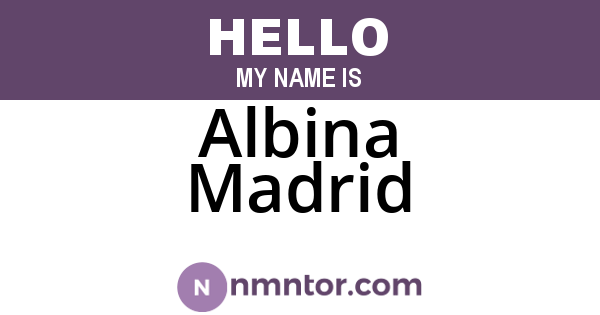 Albina Madrid