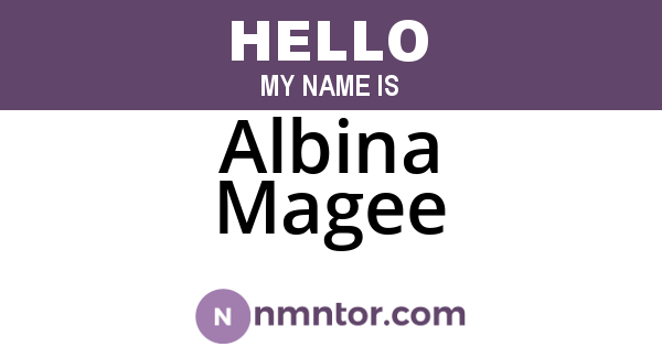 Albina Magee