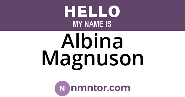 Albina Magnuson