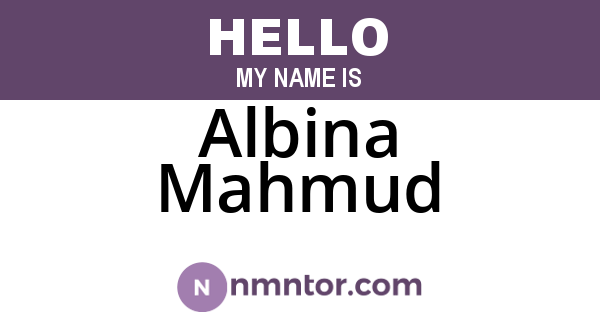 Albina Mahmud