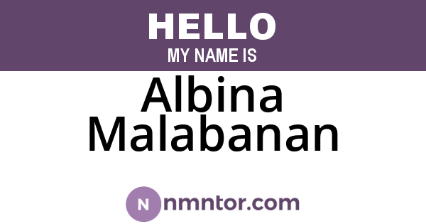 Albina Malabanan